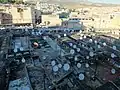 منظر على سطح القيسارية في عام 2014، قبل التجديدات الأخيرة التي حلت محل الأسقف.