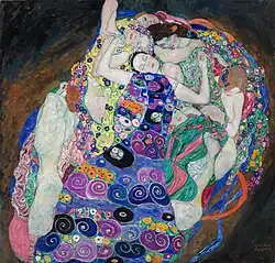 لوحة "العذراء" (بالإنجليزية: The Maiden) للفنان غوستاف كليمت، 1913.