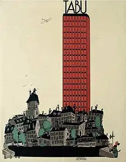 ملصق ورق السجائر "Tabu" (1919).