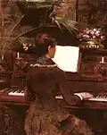 Au piano,(ca. 1880)