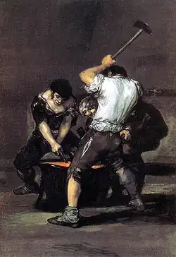 لوحة The Forge، فرانثيسكو غويا، 1817