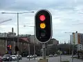 إشارات المرور الصمام في أورنشولدسفيك، السويد.
