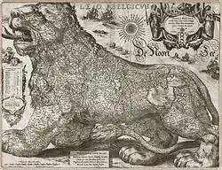 ليو بلجيكوس Jodocus Hondius بريشة، 1611