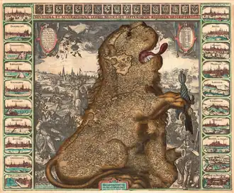 ليو بلجيكوس Claes Janszoon Visscher بريشة 1609