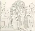 أتوم وتحوت يقومون برعاية رمسيس الثاني