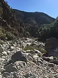 النهر في حالته الجافة