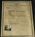 جواز سفر ليتواني صادر عام 1920