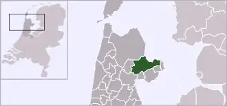 Highlighted position of Medemblik in a municipal map of North Holland