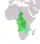 Map indicating Central Africa