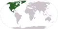 Location of North America