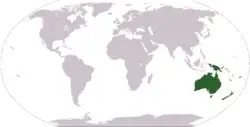 Location of Oceania