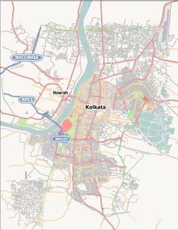 Fort William على خريطة Kolkata
