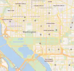 منتزه ويست بوتوماك على خريطة Washington, D.C.