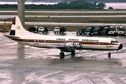 Разбившийся самолёт (в период работы в Líneas Aéreas Paraguayas)