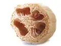 Plant fibre sponge: A ليف (نبات) sponge whose coarse texture helps with جلد polishing