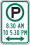 Parking with time restrictions, Maryland