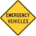 Delaware Emergency Vehicles sign.