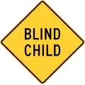 Blind child, Delaware.