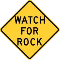 Idaho watch for rock sign.