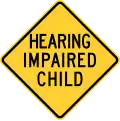 Hearing impaired child sign Pennsylvania.
