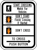 Crosswalk signal instructions