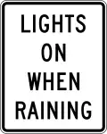 Lights on when raining