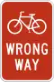 Bicycle wrong way