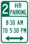 Parking with time restrictions