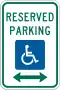 Reserved parking (wheelchair)