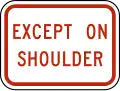 Except on shoulder plaque