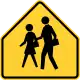 U.S. (old type) school zone sign.