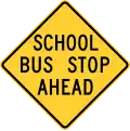 School bus stop ahead (older version before 2012 revision)