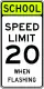 School speed limit when flashing