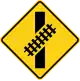 U.S. skewed crossing (hazard to cyclists).