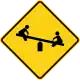 U.S. playground ahead sign.