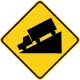 U.S. and Canada steep grade/hill sign.