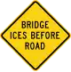 Bridge ices before road.