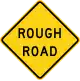 U.S. rough road sign.
