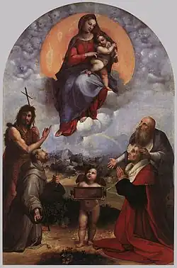 لوحة للرسام Raphael Madonna of Foligno, 320 x 194&nbsp;cm