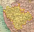 شمال مليبار عام 1909 (في الطرف الجنوبي الغربي من الخريطة)
