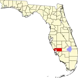 Map of Florida highlighting Charlotte County