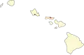 Map of Hawaii highlighting Kalawao County