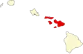 Map of Hawaii highlighting Maui County