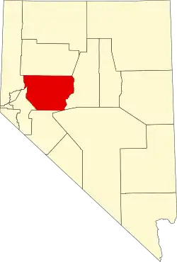 State map highlighting Churchill County