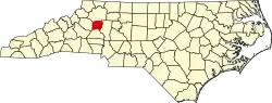 State map highlighting Alexander County