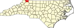 State map highlighting Alleghany County