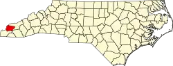 State map highlighting Graham County