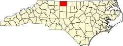 State map highlighting Rockingham County