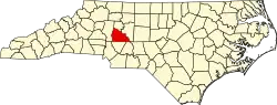 State map highlighting Rowan County