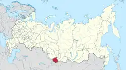 Map showing Altai in Russia